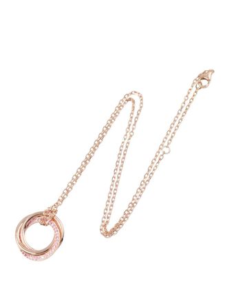Cartier 2010-2025 18K Rose Gold and Pink Sapphire Trinity Pendant necklace - women - COTTON/ STRAW/Rose Gold - One Size