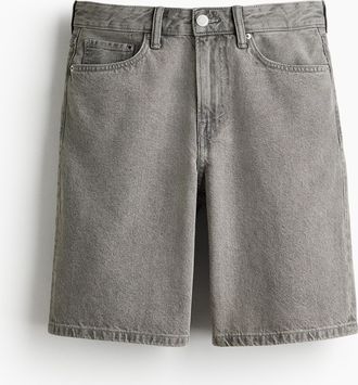 H&M Denimshorts in Relaxed Fit - Denimgrau