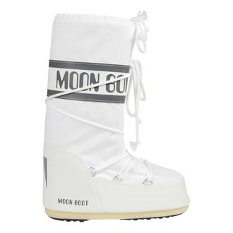 Moon Boot Moon Boot, Winter Boots, female, White, Size: 12 US Nylon Winter Boots