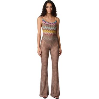 Missoni Cover-up Trousers In Lam&eacute; Viscose With Spiderweb Pattern in Brown at Nordstrom, Size 40 It