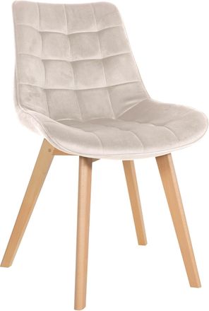 Clp Silla De Comedor Brook En Terciopelo Crema