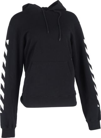 Off-white Off-White Diag Arrow Slim Hoodie in zwart katoen