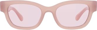 Ferragamo Pink Square Ladies Sunglasses SF2067S 662 52
