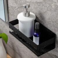 OEM Duschregal Ohne Bohren, Selbstklebendes Badezimmerregal Aus Edelstahl Sus304 (schwarz) - Crezuo