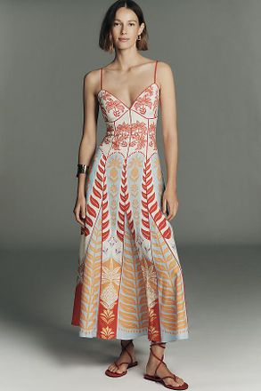 Farm Rio Anthropologie x Farm Rio Sleeveless V-Neck A-Line Maxi Dress