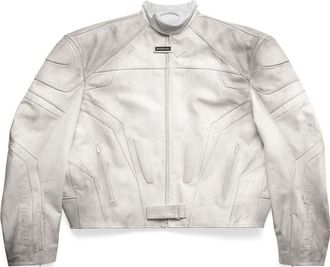Balenciaga Biker Jacket Oversized White 744983TOS149012