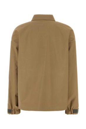 Miu Miu Womens Beige Tech Fabric Windbreaker Corda Giubbini