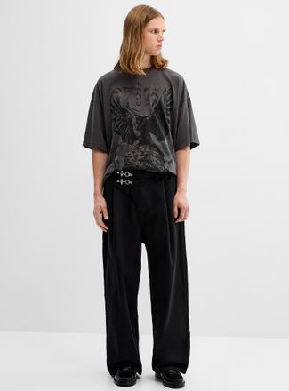Djab Mens irefighter-clasp heavyweight twill pleated pant Loose fit Imported from Seoul