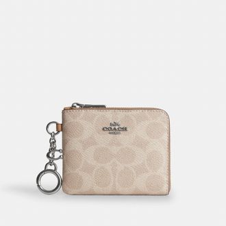 Coach Small Corner Zip Wallet In Signature Canvas