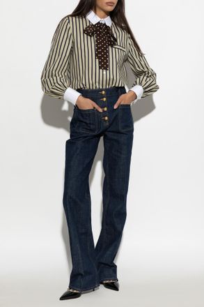 Valentino Garavani Straight-leg Jeans, Womens, Navy Blue
