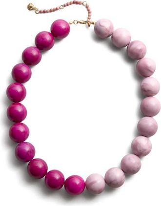 BaubleBar Jane Rainbow Semiprecious Beaded Necklace in Pink at Nordstrom