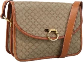 Celine Pre-owned Cross Body Bags, female, Beige, Size: ONE SIZE Pre-owned Canvas Cross Body Bag