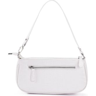 Adornia Croc Embossed Shoulder Bag in White at Nordstrom Rack