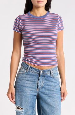 Abound Short Sleeve Baby T-Shirt in Blue Pink Alicia Stripe at Nordstrom Rack, Size X-Large