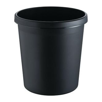 Helit Cesta De Papel 18l H331x&oslash;315mm Con Borde De Asa, Negro (por 6)