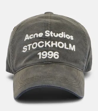Acne Studios Cappello da baseball in twill di cotone con logo