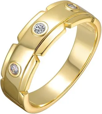 Rachel Glauber 14K Plated Cz Statement Ring