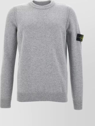 Stone Island badge crew neck sweater