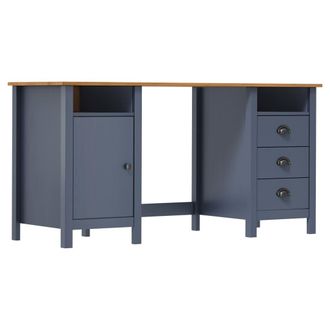 vidaXL Vidaxl - Escritorio Hill Range Madera De Pino Gris 150x50x74 Cm