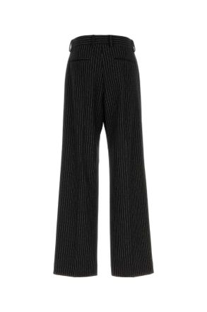 Valentino Garavani 7v0rbo00b41 0ni Nerobianco Exterior: Virgin Wool Silk Pantaloni Trousers