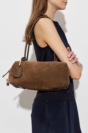 Max Mara Suede Bag Holdallsling, Womens, Brown