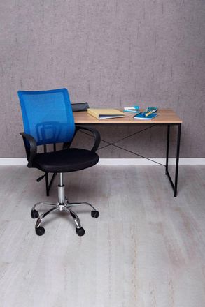 Regalos Miguel Conjuntos De Mesa Y Sillas - Conjunto Escritorio Dek Y Silla Midi Pro - Azul Y Negro