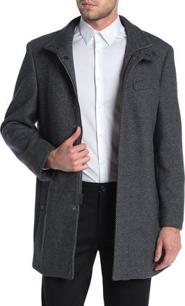 Hart Schaffner Marx Genoa Wool Blend Twill Coat in Lt Grey Twill at Nordstrom, Size Xx-Large