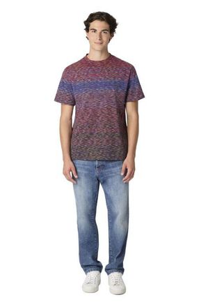 Missoni T-shirt With Faded Flame Pattern in Burgundy & Blue at Nordstrom, Size Xx-Large