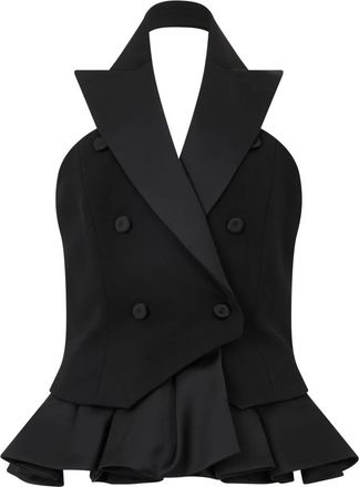 Moschino Tops, Dames, Zwart, L, Wol, Top met hoge hals