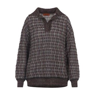 Missoni V-neck Knitwear, female, Multicolor, Size: 2XS V-neck Sweater