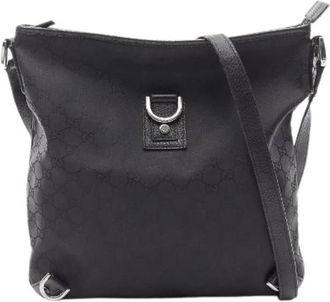 Gucci Pre-owned Borsa a Spalla GG Abby in Nylon e Pelle - - Pre-owned - Donna - Nero - ONE SIZE