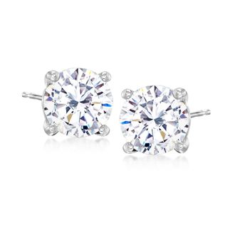 Ross-Simons CZ Stud Earrings in 14kt White Gold