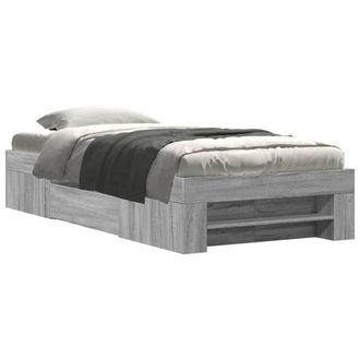 Berkfield Home Bed Frame without Mattress Grey Sonoma 90x200 cm Engineered Wood