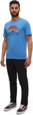 tentree Vintage Sunset T-Shirt in Blue Lagoon Heather/duskyellow at Nordstrom, Size Xx-Large