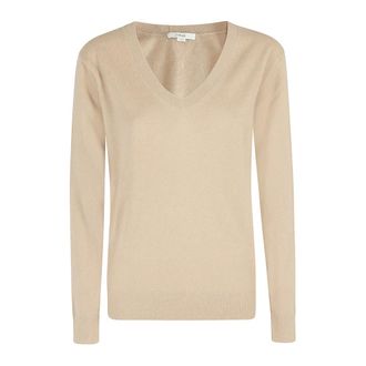 Vince Weekend V Neck Maglione - - Knitwear - Donna - Beige - S