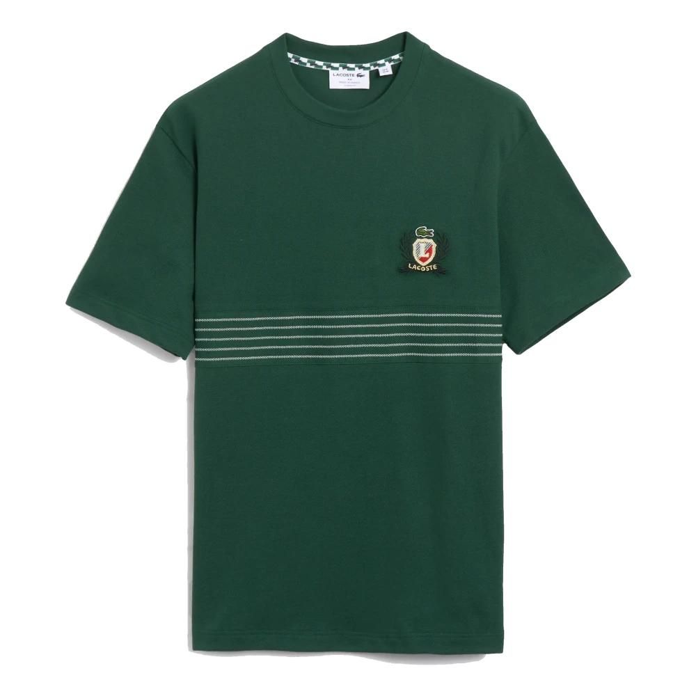 Lacoste Homme, Tops, Bleu, Taille: M T-shirt classique brodé en