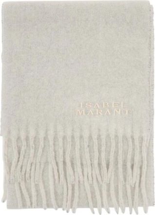 Isabel Marant Firny Sjaal - Dames - Wintersjaals - Grijs - ONE Size - Wol - Accessoires