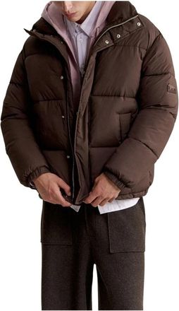 Maison Kitsun&eacute; Quilted Puffer - Heren - Winterjassen - Bruin - S - Jassen