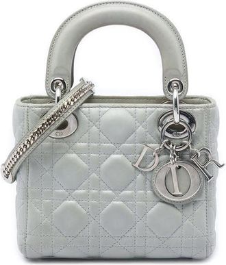 Dior Pre-owned Dior Mini Iridescent Lambskin Cannage Lady Ladies AEFV8ZON3G3QEJ5J