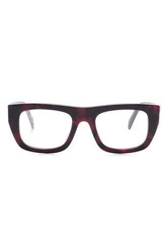 Prada rectangle-frame glasses - women - Acetate - 51 - Black