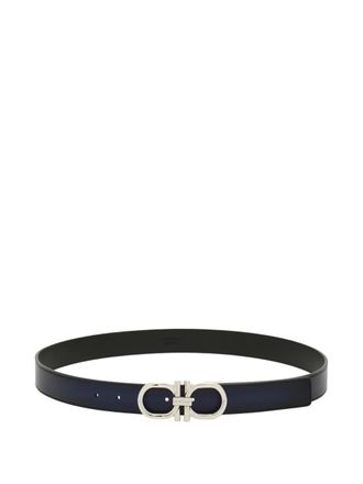 Ferragamo Gancini buckle adjustable belt - Blue