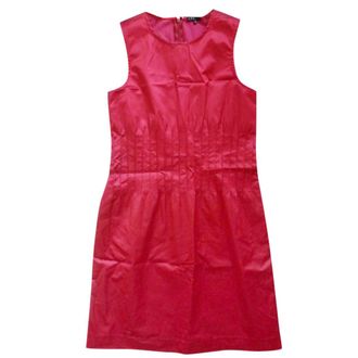 Theory red satin dress Size S
