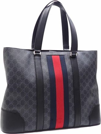 Gucci Black Pvc Leather Tote Bag (Pre-Owned)