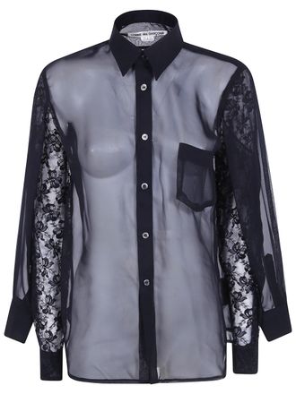Comme Des Gar&ccedil;ons Shirt Thin Polyester Georgette Thin Shirt