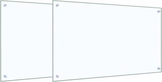 vidaXL Salpicadero De Cocina 2 Pcs Transparente 100 X 60 Cm Vidaxl