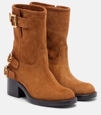 Chlo&eacute; Chlo&eacute; Dakota suede biker boots