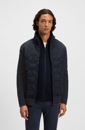 Boss Orange by Hugo Boss Outdoorjacke BOSS ORANGE Kavietor, Herren, Gr. XXL, blau (dunkelblau404), Web, Obermaterial: 94% Baumwolle, 5% Polyamid, 1% Elasthan, unifarben, regul