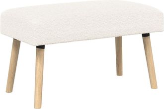 vidaXL Banco Liso Crema 80 X 40 X 46 Cm Boucl&eacute; Vidaxl