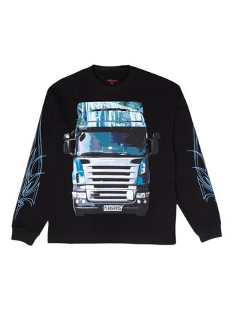 Pleasures digital-print long-sleeve sweatshirt - Black
