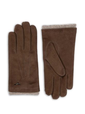 Paul & Shark suede gloves - men - Sheepskin/Cashmere/Wool - 25.4 - Brown